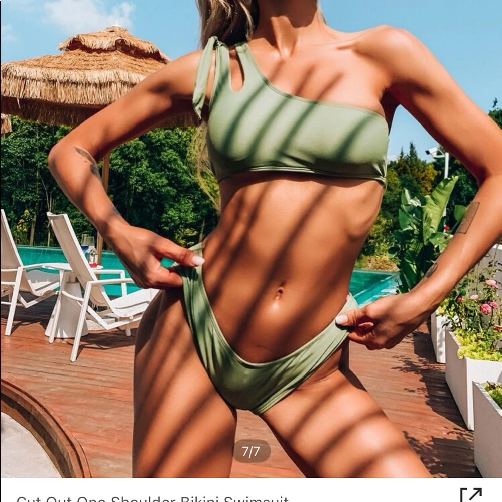 Green Tie Bikini